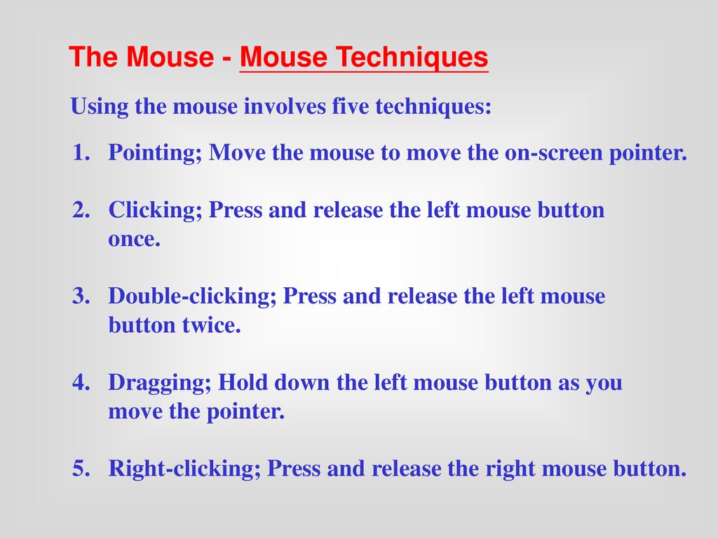 Function of online mouse